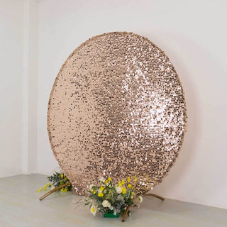<strong>Sparkly Rose Gold Big Payette Sequin Round Backdrop Cover</strong> <strong>Sparkly Rose Gold Big Payette Sequin Round Backdrop Cover</strong>
