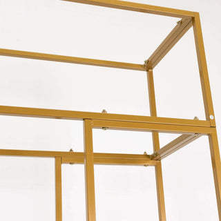 Multi-functional design with Gold Rectangular Wedding Arch. Multi-functional design with Gold Rectangular Wedding Arch.