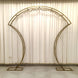 7ft Gold Double-Curved Metal Arch Frame – Backdrop, Balloon & Flower Arrangement Display Stand