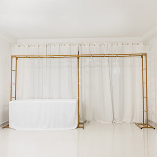 Striking Gold Rectangular Arbor: The Perfect Freestanding Backdrop for Your Event Striking Gold Rectangular Arbor: The Perfect Freestanding Backdrop for Your Event