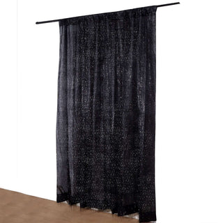 Elevate Your Event with the 8ft Black Metallic Fringe Shag Photo Backdrop Drapery Panel Elevate Your Event with the 8ft Black Metallic Fringe Shag Photo Backdrop Drapery Panel