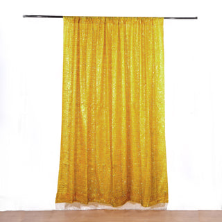 Elevate Your Event Decor with the Opulent Charm of the Gold Metallic Fringe Backdrop