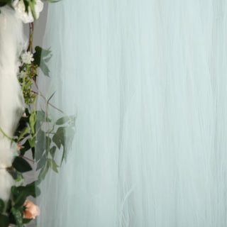 Create a Stunning Light Blue Tulle Backdrop Curtain - Perfect for Weddings and Events Create a Stunning Light Blue Tulle Backdrop Curtain - Perfect for Weddings and Events