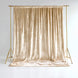 Beige Crushed Velvet Backdrop Curtain – 5ft x 10ft Event Drape with Rod Pocket