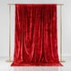 Red Crushed Velvet Backdrop Curtain – 5ft x 10ft Event Drape with Rod Pocket