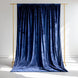Navy Blue Crushed Velvet Backdrop Curtain – 5ft x 12ft Event Drape with Rod Pocket, Privacy Panel for Photo Booths & Events