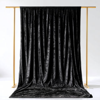 <strong>Crushed Black Velvet Backdrop Curtain for Versatile Use</strong> <strong>Crushed Black Velvet Backdrop Curtain for Versatile Use</strong>