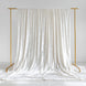 White Smooth Velvet Backdrop Curtain 5x14ft – Premium Event Drape with Rod Pocket
