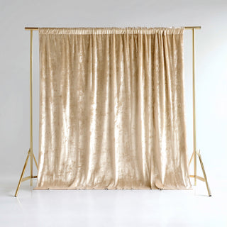 Luxurious Beige Crushed Velvet Backdrop for Your Event Luxurious Beige Crushed Velvet Backdrop for Your Event