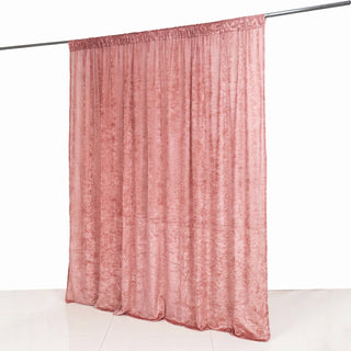 Pink sheer curtain panel on a rod, elegant textured window drape
