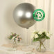 5 Pack Metallic Chrome Silver Biodegradable Balloons, 36inch Large Round Eco-friendly Thickened