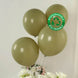 50 Pack Matte Pastel Olive Green Biodegradable Balloons 12inch, Round Eco-friendly