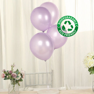 Biodegradable purple balloons on a transparent backdrop