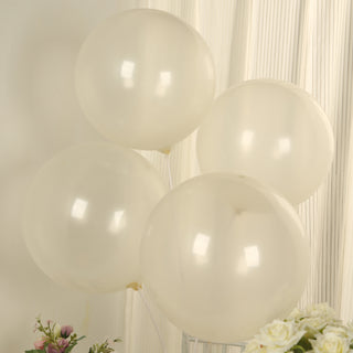Clear decorative balloons for celebrations and parties.