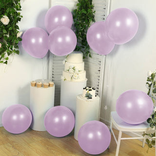 Sleek Lavender Balloons with Shimmering Elegance Sleek Lavender Balloons with Shimmering Elegance