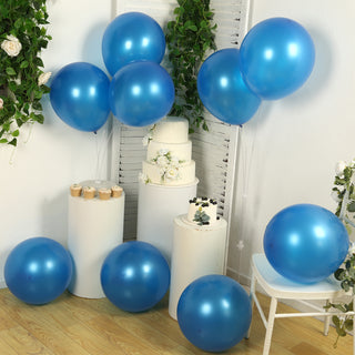 Sleek Royal Blue Balloons with Shimmering Elegance Sleek Royal Blue Balloons with Shimmering Elegance