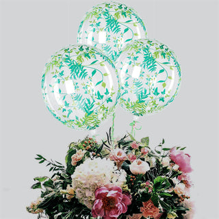 Add a Touch of Nature with Clear/Green Leaf Print Bubble Latex Free Balloons Add a Touch of Nature with Clear/Green Leaf Print Bubble Latex Free Balloons