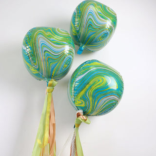 Create Stunning Balloon Decorations with Green/Gold Marble Agate 4D Mylar Balloons Create Stunning Balloon Decorations with Green/Gold Marble Agate 4D Mylar Balloons