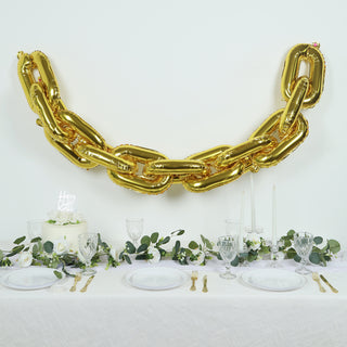 Gold Jumbo Chain Link Balloons for A Bold Statement Gold Jumbo Chain Link Balloons for A Bold Statement