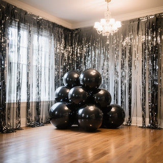 <strong>Metallic Black Orbz Foil Balloons for Modern Event Décor</strong> <strong>Metallic Black Orbz Foil Balloons for Modern Event Décor</strong>