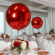 4-Pack 32inch Metallic Red Sphere Balloons, Orbz Mylar Balloons Helium