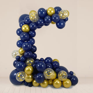 Add a Touch of Elegance with Royal Blue Gold Latex Balloon Arch Decorations