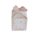 25 Pack White Pink Glitter Butterfly Top Candy Gift Boxes, Spring Floral Party Favor Boxes