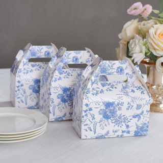 Unleash Your Creativity with White Blue French Toile Floral Print Gable Boxes Unleash Your Creativity with White Blue French Toile Floral Print Gable Boxes