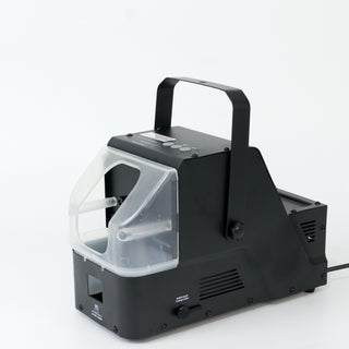 Fog machine with clear nozzle and control panel