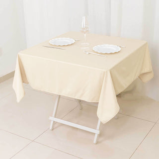 Beige Premium Seamless Scuba Polyester Tablecloth