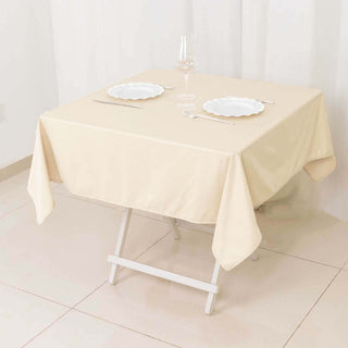 Beige Premium Scuba Polyester Tablecloth Beige Premium Scuba Polyester Tablecloth