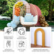 8ft Beige Spandex Fitted Open Arch Wedding Arch Cover, Double-Sided U-Shaped Backdrop Slipcover