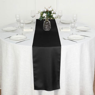 Black Polyester Table Runner - Add Elegance and Style to Your Event