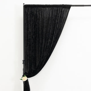 Unleash Your Creativity with the 8ft Black Premium Smooth Velvet Photography Curtain Panel