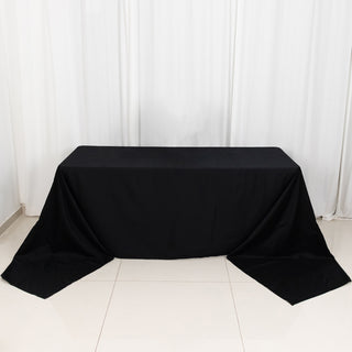 Enhance Your Event Decor with a Black Cotton Linen Tablecloth