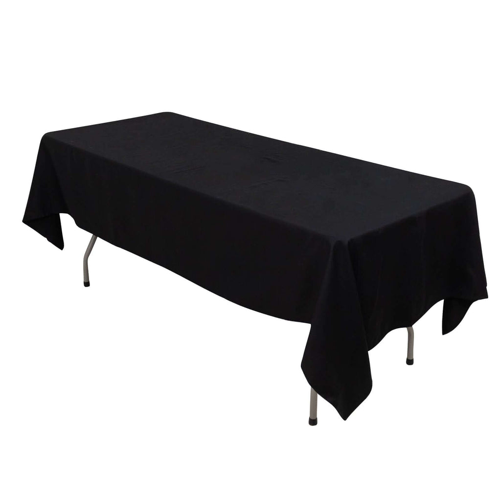 60x102 In Black Rectangle Seamless Tablecloth