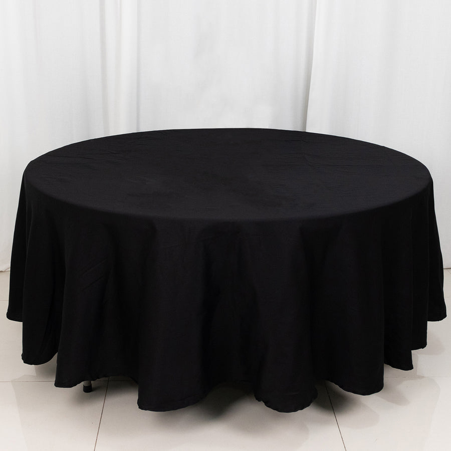 Chambury Casa *100% Cotton Tablecloth - Black 108" Round