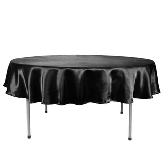 Create Unforgettable Tablescapes with our Black Satin Tablecloth Create Unforgettable Tablescapes with our Black Satin Tablecloth