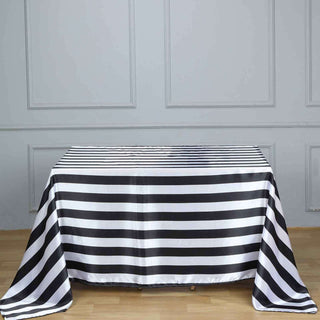 Elegant Black and White Stripe Tablecloth Elegant Black and White Stripe Tablecloth