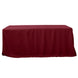 8FT Burgundy Fitted Polyester Rectangular Table Cover