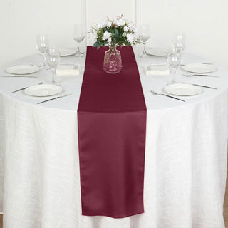 Burgundy Polyester Table Runner - Add Elegance to Your Event