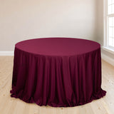 132inch Burgundy Premium Scuba Wrinkle Free Round Tablecloth, Scuba Polyester Tablecloth