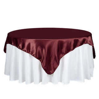 Enhance Your Event Decor with the Burgundy Satin Tablecloth Enhance Your Event Decor with the Burgundy Satin Tablecloth