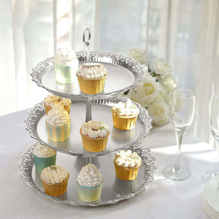 Make a Statement with Our Stunning Metallic Silver Cupcake Stand Make a Statement with Our Stunning Metallic Silver Cupcake Stand