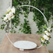 22inch Metal Round Floral Hoop Cake Stand Whitewash - Dessert Display DIY Centerpiece