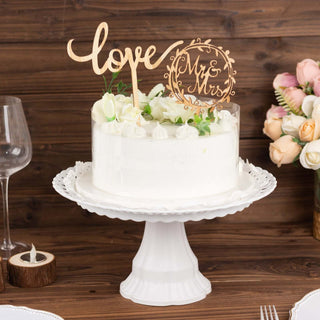 Natural Wooden Cupcake Topper Picks for Wedding Decor Natural Wooden Cupcake Topper Picks for Wedding Decor