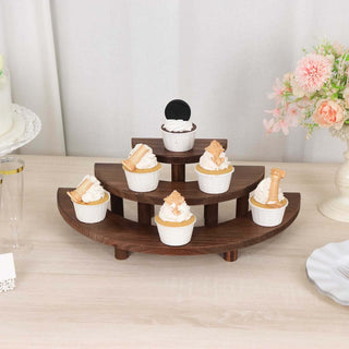 Semi Circle Pedestal Dessert Display Risers Semi Circle Pedestal Dessert Display Risers
