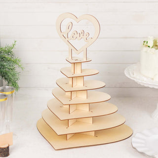 Elegant 7-Tier Natural Wooden Chocolate Display Stand Elegant 7-Tier Natural Wooden Chocolate Display Stand