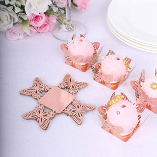 Add a Touch of Elegance with Metallic Rose Gold Butterfly Cupcake Wrappers Add a Touch of Elegance with Metallic Rose Gold Butterfly Cupcake Wrappers