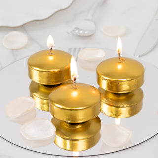 Metallic Gold Floating Candles for Centerpieces Metallic Gold Floating Candles for Centerpieces